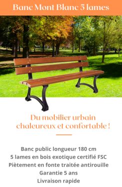 Promotion sur les bancs extérieurs 180 cm